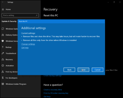 Windows 10 19H1新版18312推送：預留存儲上線、重置UI調整